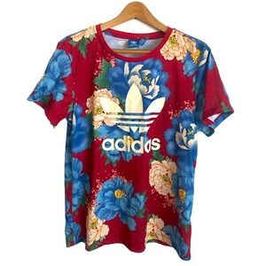 Adidas floral t-shirt